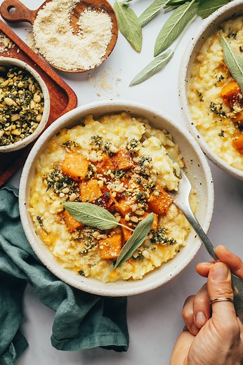 Creamy Vegan Butternut Squash Risotto (Instant Pot Friendly!)