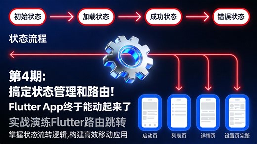 Flutter 极速入门指南！第四期 Flutter状态管理 路由实战！两小时掌握