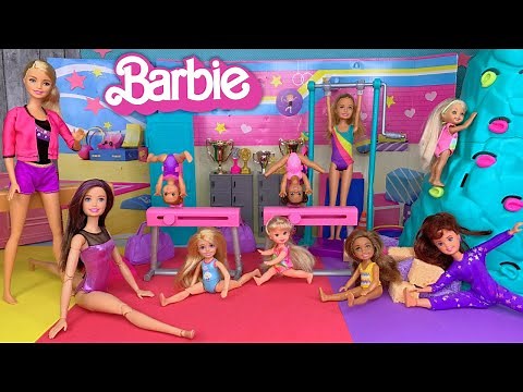Barbie Doll Family Gymnastics Class with Barbie Sisters