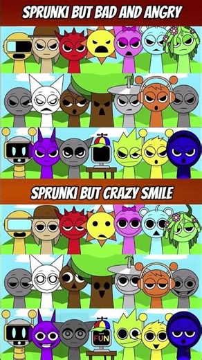 SMILE SPRUNKI 😀 BUT ANGRY 😡 | MIX NORMAL vs HORROR 🔥🎶 Incredibox VERSION