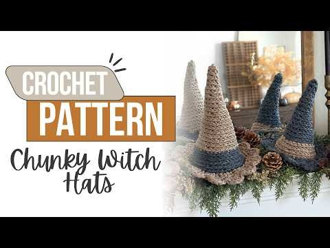 How To Make The Chunky Tabletop Crochet Witch Hat Pattern - Crochet Tutorial