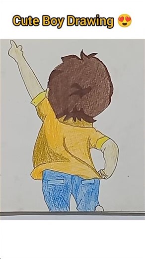 "Realistic Yellow Shirt Boy Drawing ✏️ | Satisfying Pencil Art #shorts"