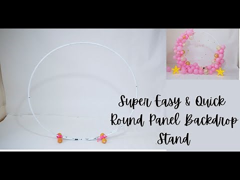 1 Min Diy Round Panel Backdrop Stand with Hoola hoop
