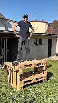 Meilleure technique de construction d’un établi avec des palettes. ✅ 4 palettes = 1 établi