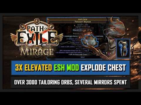 [POE 3.28] Mirror crafting 3x Elevated + Esh mod Explode Chest