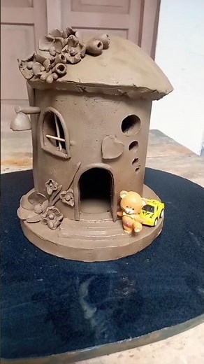 amazing miniature clay House mud House for kids #clayhouse #diy #craft #cutehouse #mudhouse