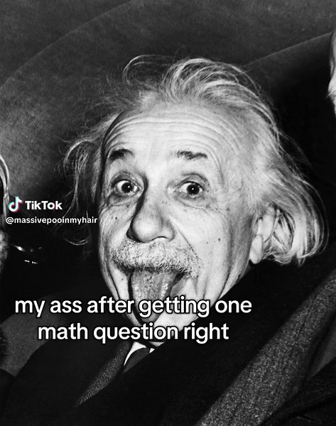 Albert Einstein Meme: Laughing at Math Success