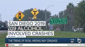 The trend of fatal wrong way crashes
