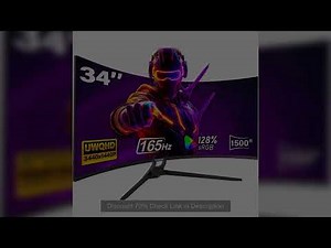 34" Curved Gaming Monitor, IPS WQHD(3440x1440P) 165Hz 1500R 21:9 UltraWide PC Display, 128% sRGB, AM