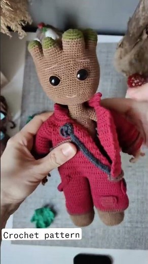 Crochet Baby Groot amigurumi pattern in english #crochet #handmade #knitting #amigurumi