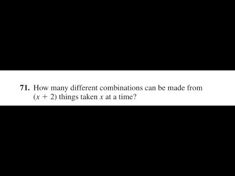 How many different combinations can be made from things taken at a time?