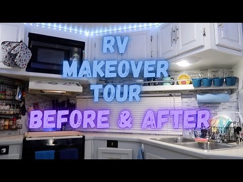 BUDGET RV MAKEOVER RENO TOUR/BEFORE & AFTER/ LIVING FULL-TIME IN OUR '99 CLASS C MOTORHOME