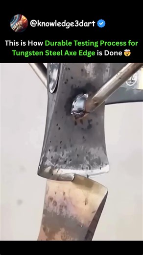 This is How Durable Testing Process for Tungsten Steel Axe Edge is Done 🤯