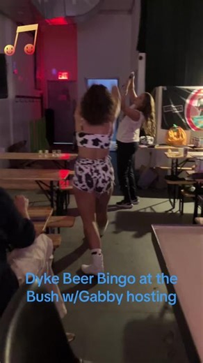 The Bush Bar dance break with Gabby making winnners work for @dykebeer prizes and fun!