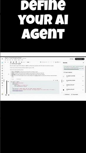 Kaggle’s AI Agents Course | Define your agent #aiagents