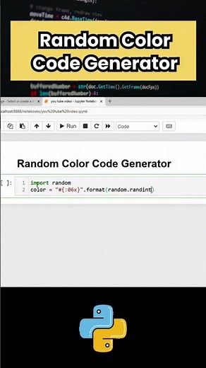 How to Generate Random Color Code in Python #python #coding #shorts #viral