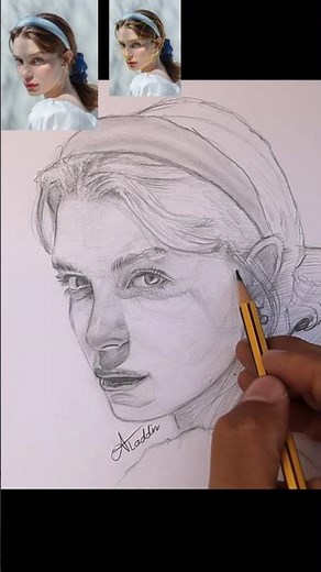 ✨️🔥how to draw a Realistic Portrait #loomismethod #facedrawing #howtodraw