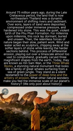 61K views · 481 reactions | These 75-million-year-old rocks in Thailand look like a whale family, but what other natural formations feel truly ancient? #history #ancientdiscoveries #didyouknow #geology | Archaeology and Lost Civilizations | Facebook