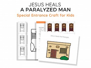 Jesus Heals the Paralyzed Man Bible Story DIY Printable Craft for Sunday School Jesus Miracle Activity for Kids Christian Church Lesson - Etsy