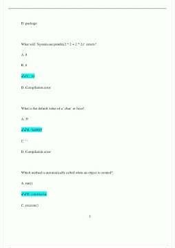 Java 401 Chapter 1 Questions and Answers Rated A924