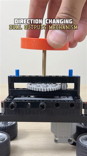 Direction Changing Dual Outputs Mechanism #lego #legotechnic #mechanical #engineering