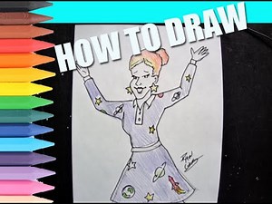 how to draw Ms Frizzle