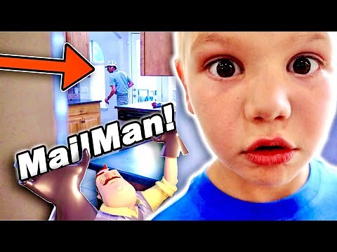 Escaping The Mailman INSIDE Hello Neighbor's HOUSE!