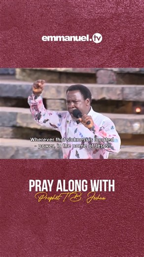1M views · 72K reactions | James 4:7 says, “Submit yourselves, then, to God. Resist the devil, and he will flee from you.” Wherever you are, come into agreement with Prophet TB Joshua and send the enemy packing out of your life, business, family, and health. Get ready - your testimony is on the way! #PrayAlongWithProphetTBJoshua #TBJoshua #TBJoshuaLegacy #SCOAN #EmmanuelTV #DeliverancePrayer #HealingPrayer #Freedom #MassPrayer | TB Joshua Ministries | Facebook