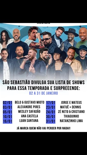 Janeiro Histórico em São Sebastião: Verão Show e Festival
