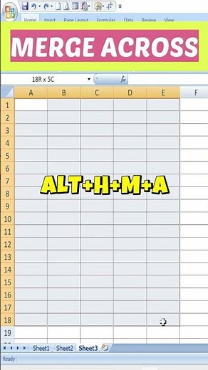Merge Across In Ms Excel Sheet ||