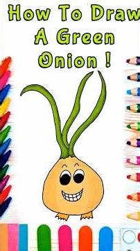 🌱 How To Draw A Green Onion!