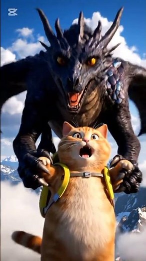 Cat Meets Dinosaur & Dragon | Epic Adventure of Brave Cat Saving Baby Dino