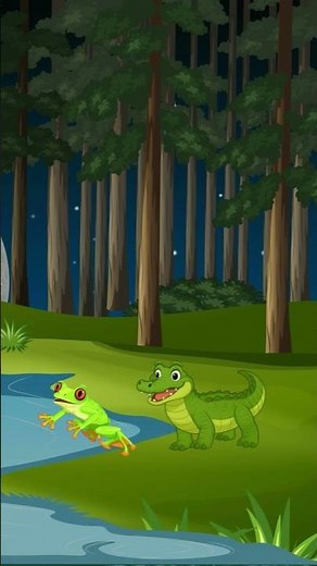 frog and Crocodile #cartoon #animation #moralstories #animals #animated #cute #funny #fairytales