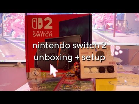 nintendo switch 2 unboxing + setup! | cozy unboxing