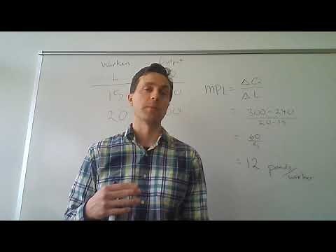 Calculating Marginal Product of Labor