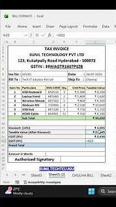 😱 Excel Invoice Calculation Made Easy! Learn Tax, Discount & Grand Total in Seconds! ⚡
