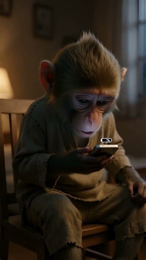 1% Battery Moment 😳📱 ‪@MonkeyKuttanmini‬ #monkeylife