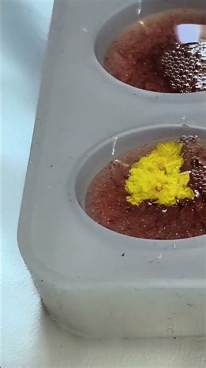UV resin red flowers jewel!