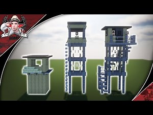 Minecraft: Modern Military Base Props Tutorial Part 2 - "Watchtowers"