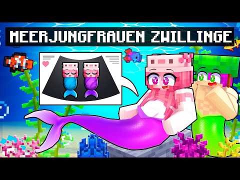Meine Freundin ist SCHWANGER mit MEERJUNGFRAUEN ZWILLINGEN in Minecraft!