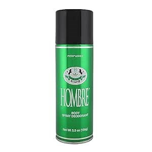 Hombre Green Deodorant Fresh Body Spray for Men 5.5Oz -156g (1 Pack)