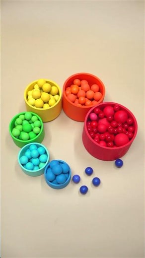 Colorful Beads ASMR Reverse🌈 | Beads in Cups #asmr #beads #dominomarble