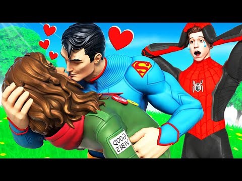 Superman EMBRASSE la COPINE de SPIDERMAN ! Fortnite Chapitre 3