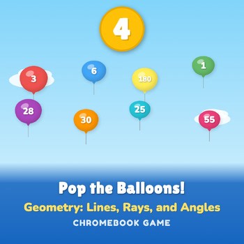 4th Grade Geometry: Lines, Rays, and Angles Math Game | Math Center Chromebook