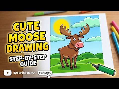 Easy Moose Drawing Tutorial | DIY Art Project