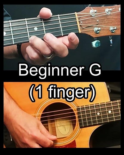 🎸 Easy G Chord – 1-Finger Beginner Hack! 🎸
