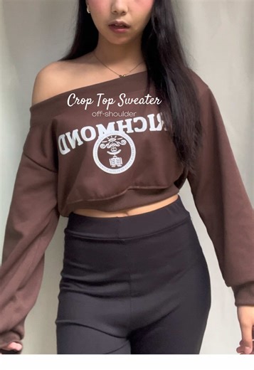 off shoulder crop top sweater #offshouldertop #croptop #cropsweater #offshouldersweater