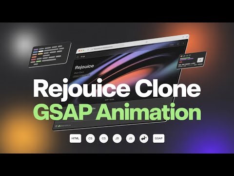. Fully Animated Rejouice Website Clone Using HTML CSS JS & GSAP