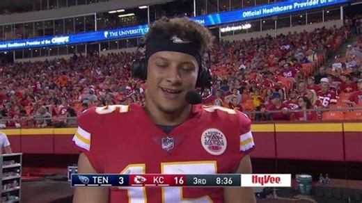 Patrick Mahomes In-Game Interview