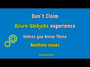 Azure Webjob aborted|Azure Webjobs Issues | Azure Web jobs tutorial | Webjobs in Azure Portal